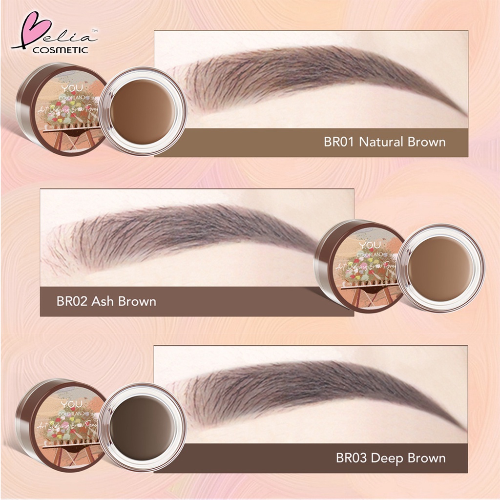 ❤ BELIA ❤ YOU Colorland Art Shaping Brow Pomade | Eyebrow Pomade | Pensil Alis | Pewarna Alis | BPOM