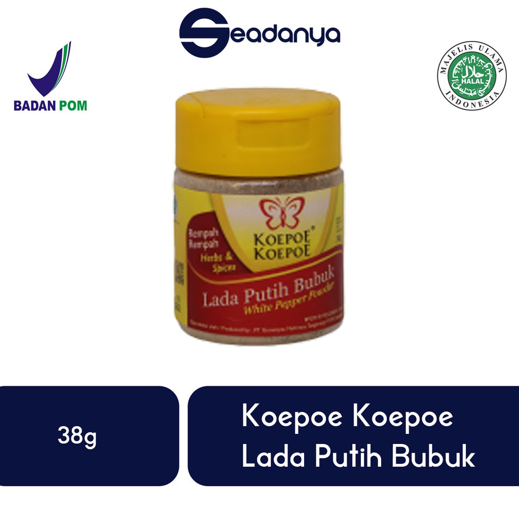 

Lada Putih Bubuk White Peper Powder 38g Koepoe Koepoe -Halal MUI & BPOM