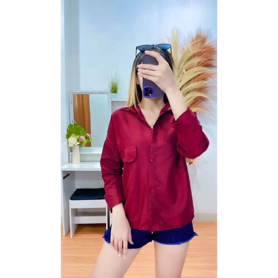 RX FASHION - KEM EMMA / KEM KESIA - FASHION KEMEJA WANITA - 1R-maron