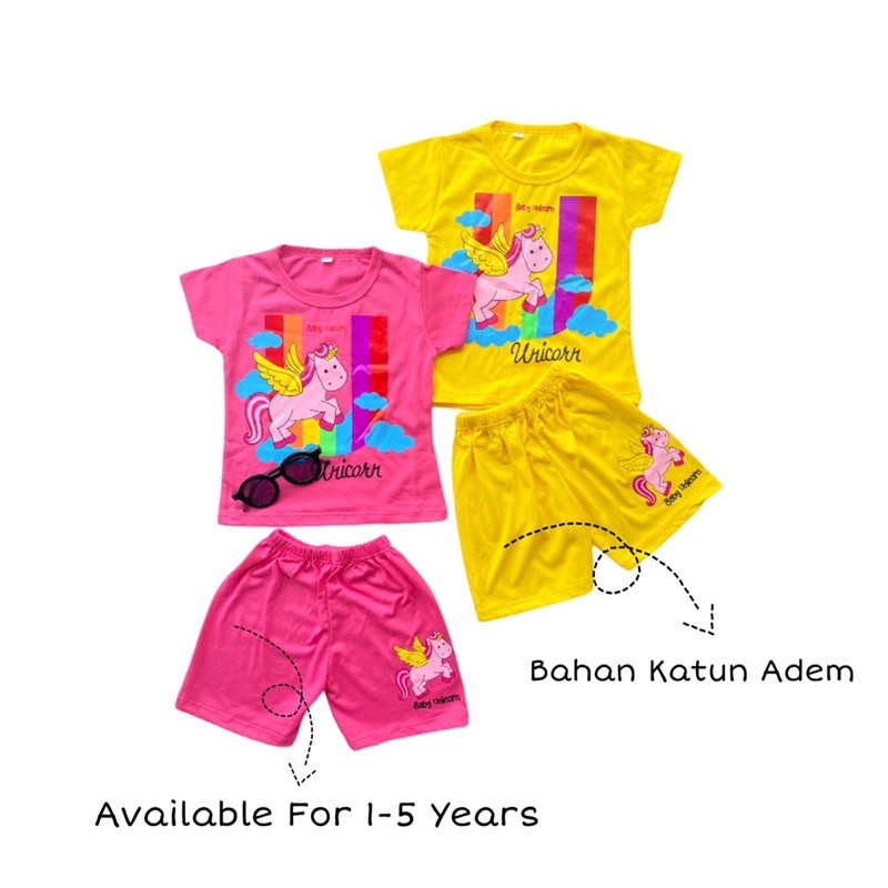 Set Setelan Anak Perempuan Cewek Bayi Balita Baju Anak 3- Littlepony