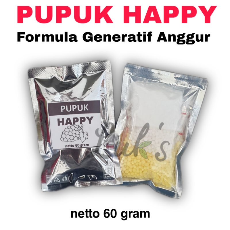 PUPUK HAPPY formula generatif Anggur - Pupuk Hepi pembuahan anggur