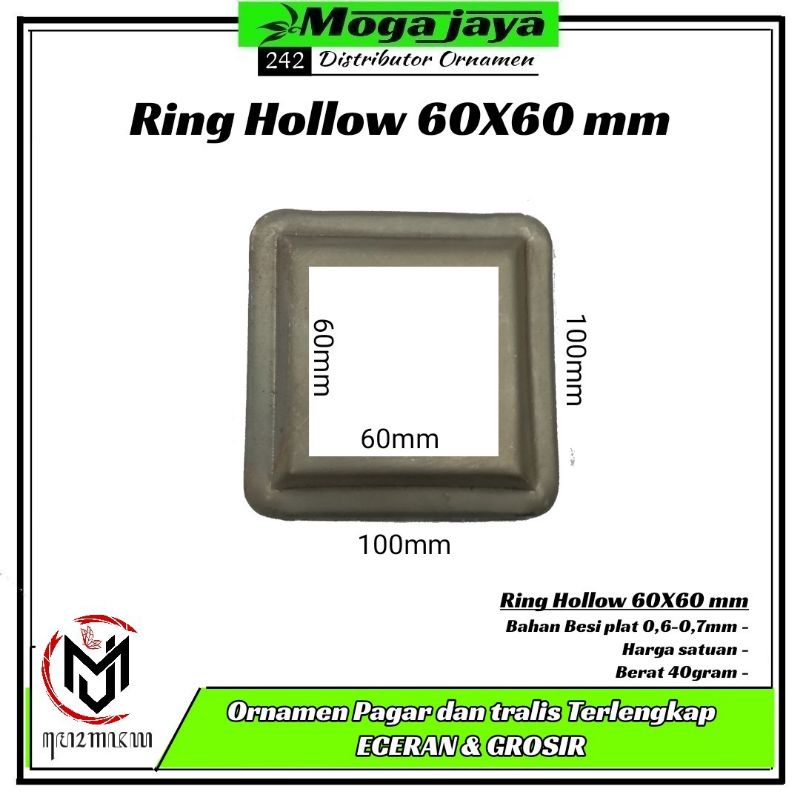 ring hollow 60x60 ornamen tralis pagar minimalis dan tempa