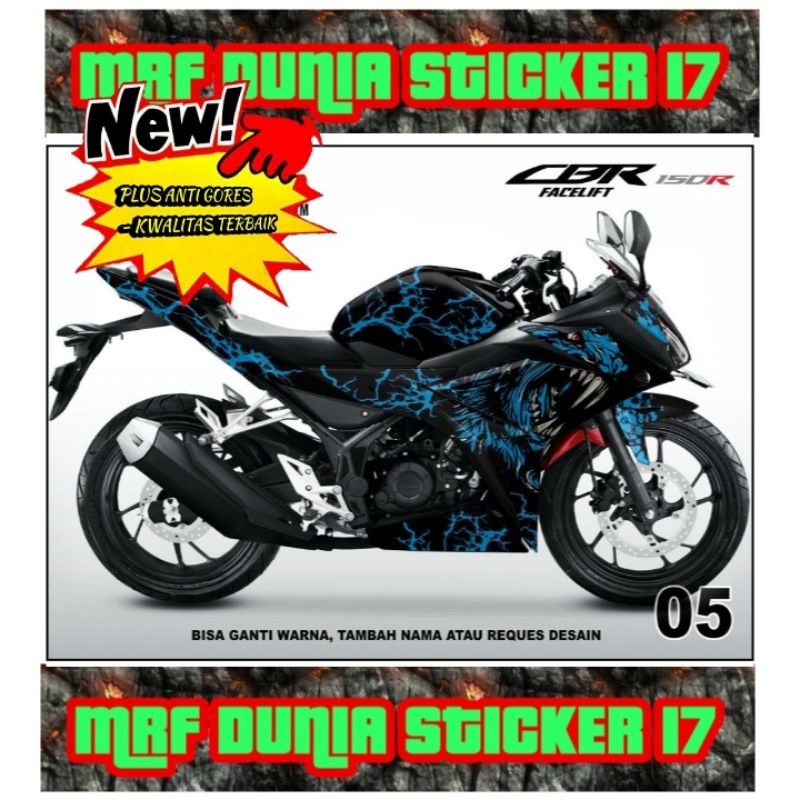 Sticker decal CBR 150R Facelift Full Body dekal CBR 150R Facelift Stiker Decal CBR 150R Facelift Dec