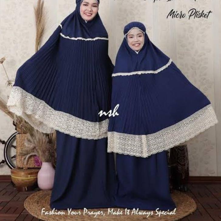 ✨GROSIR✨ MUKENA COUPLE IBU DAN ANAK//MUKENA PLISKET COUPLE IBU DAN ANAK 