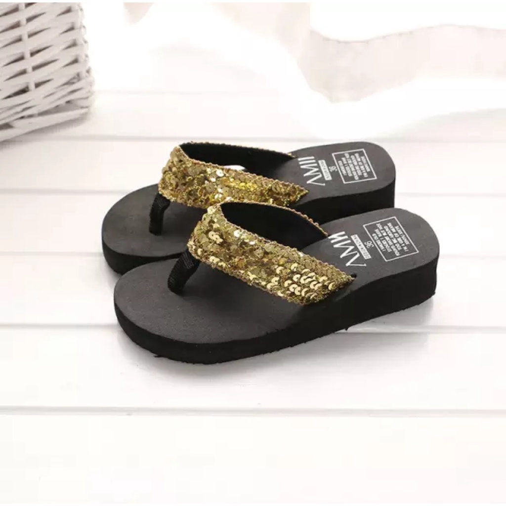 SANDAL WANITA JEPIT WEDGES SPON AMII