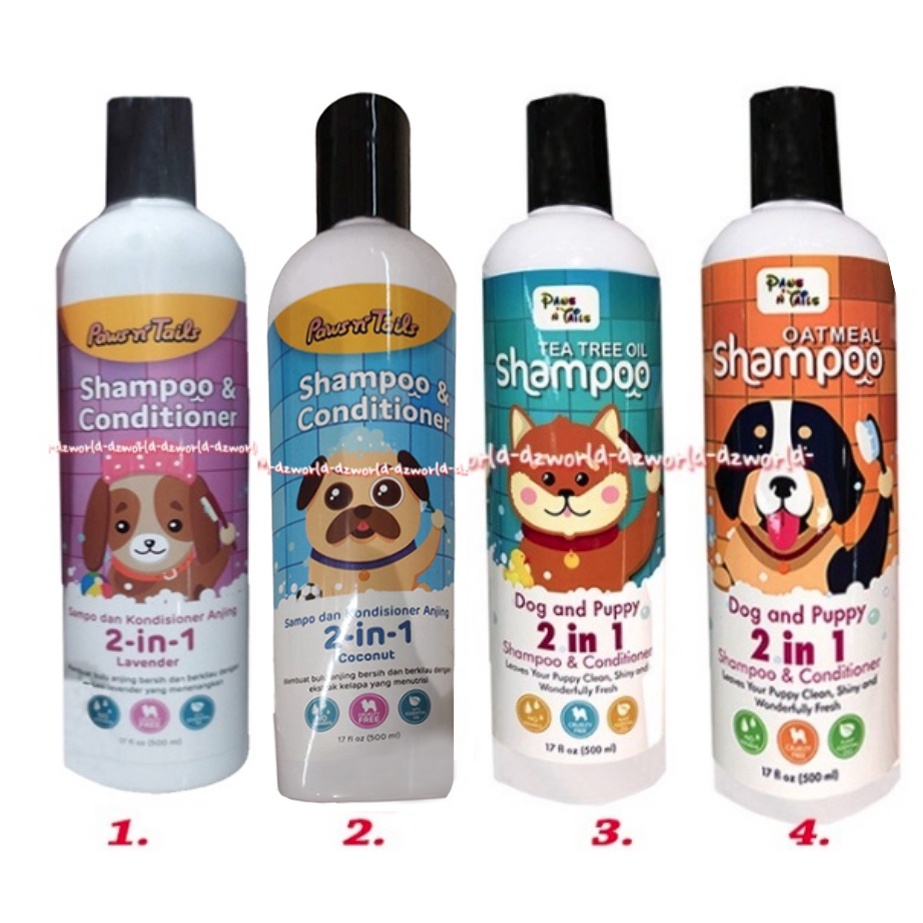 Jual Paws n Tails 500ml Lavender Coconut Tea Trea Oatmeal Shampoo