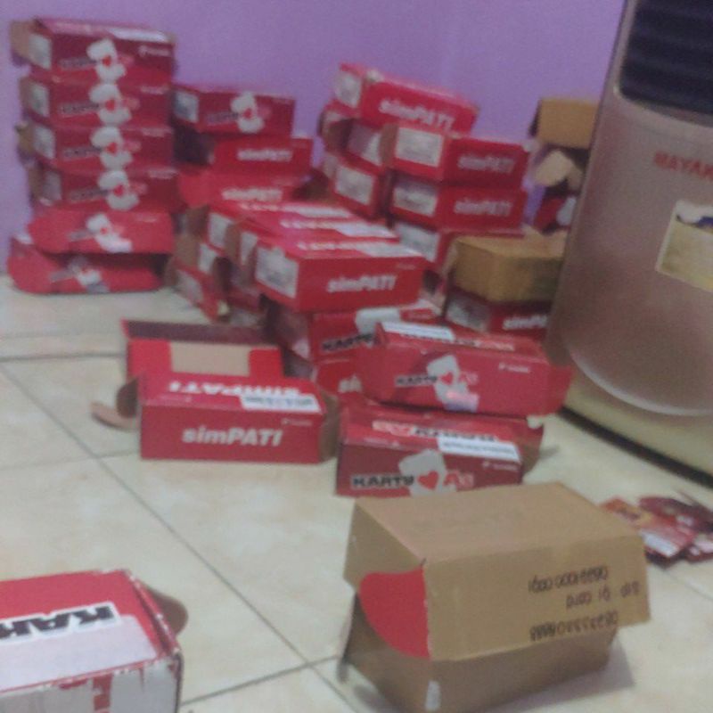 Kartu perdana telkomsel simpati red 4g lte 0k segel exp  2022 murah meriah acak belakang-Aktif urut