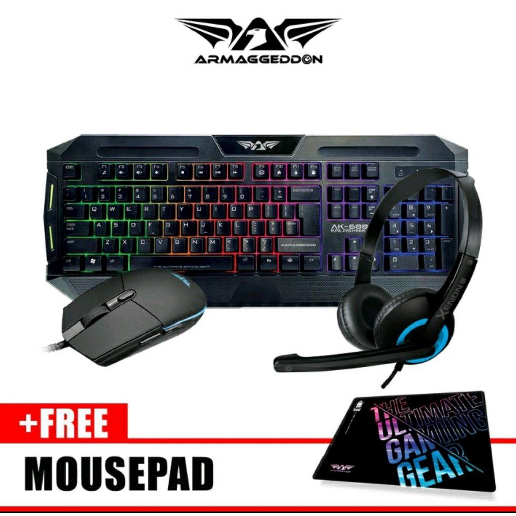 Armaggeddon AK-6880 Combo Gaming Keyboard Mouse and Xenon 2 Headset
