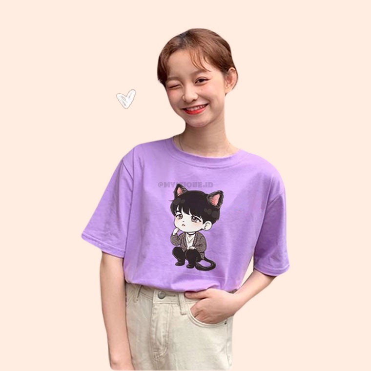 MYSTIQUE.ID - BAJU KAOS KARTUN BTS KOREA AESTHETIC LUCU UNTUK ARMY