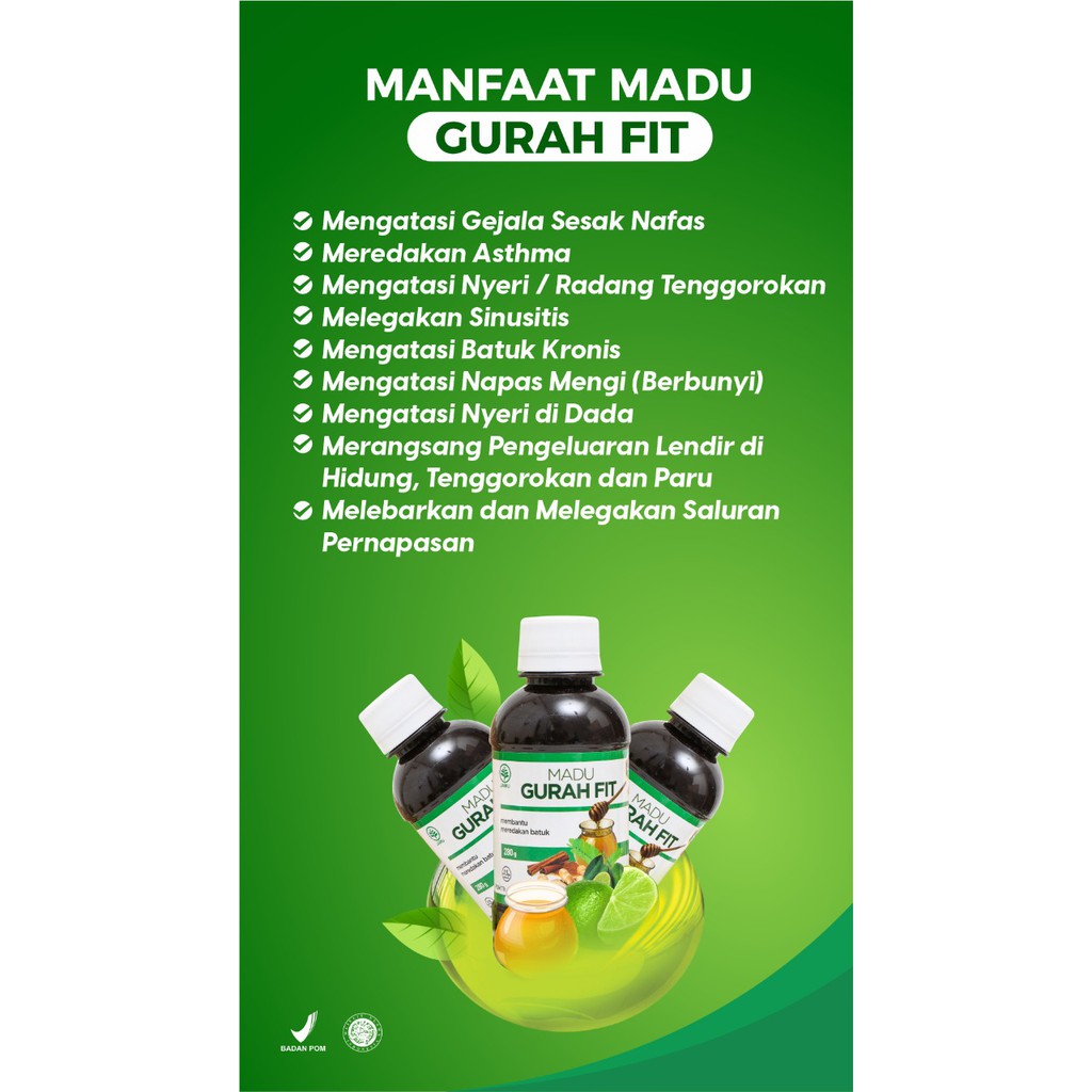 Madu GURAH FIT Asli Obat Herbal Batuk Sesak Nafas dan Sinusitis - Madu Gurahfit-5