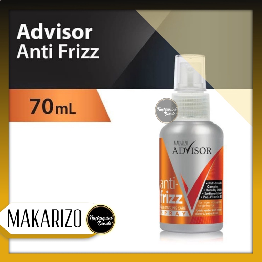 Makarizo Advisor Anti-Frizz &amp; Detangling Care Spray / Hair Spray / Spray Rambut [ Anti Kusut ] 70 ml