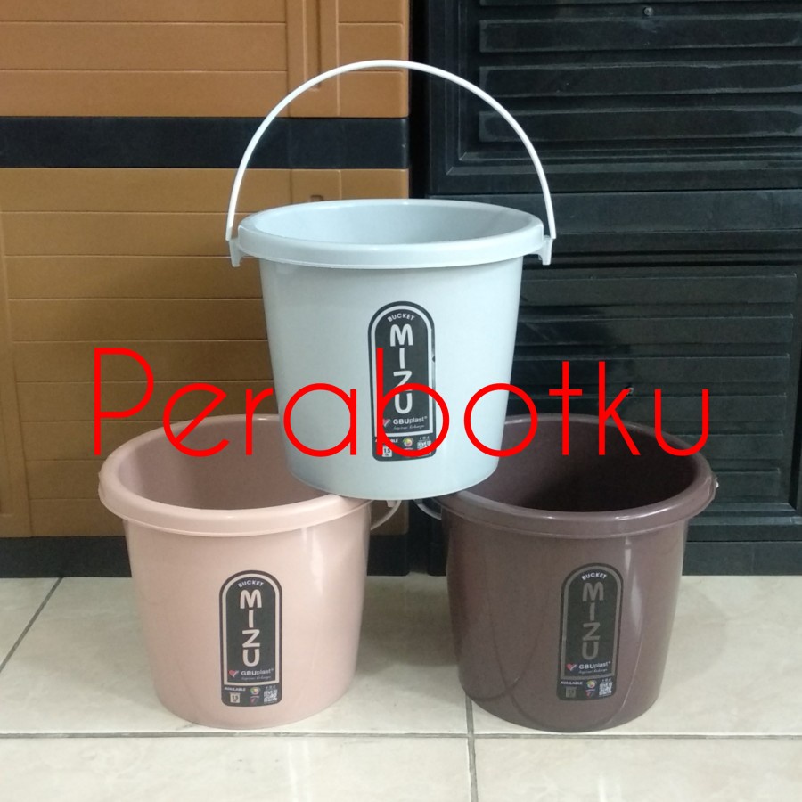 GBUplast Ember Plastik 5 Liter Mizu EG-015D / Ember Kecil Gagang Kawat 1,5 Galon