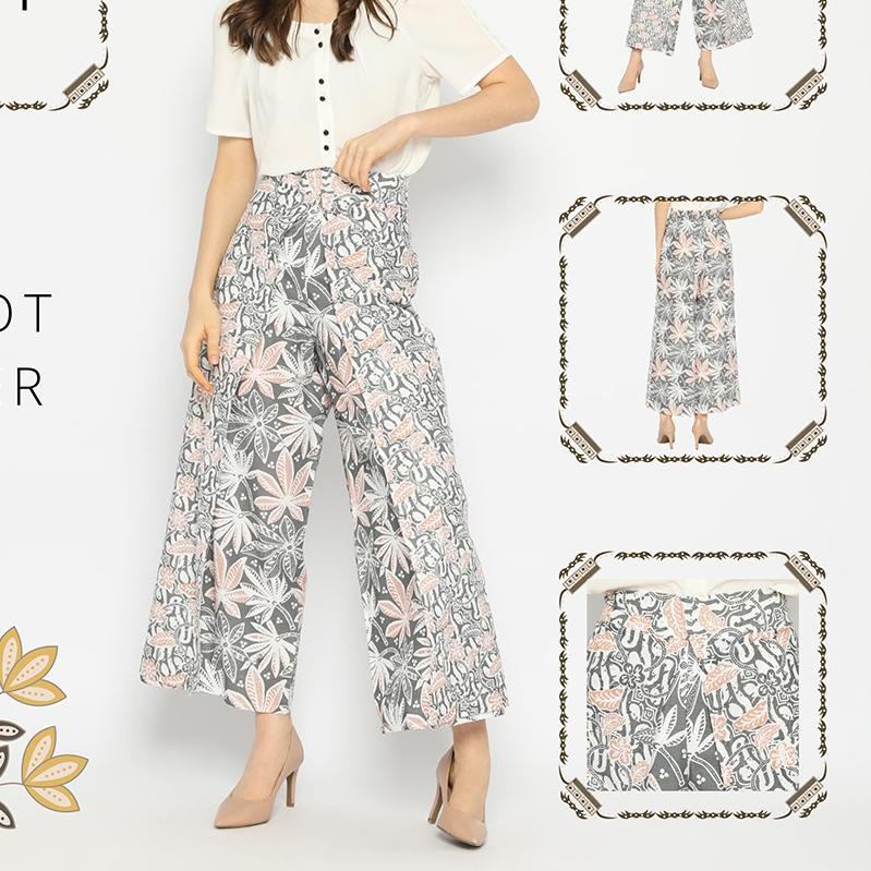 celana Kulot Layer Lawasan Batik Celana Tumpuk Kerja Kantoran Bawahan Kebaya Sogan Genes Kasual
