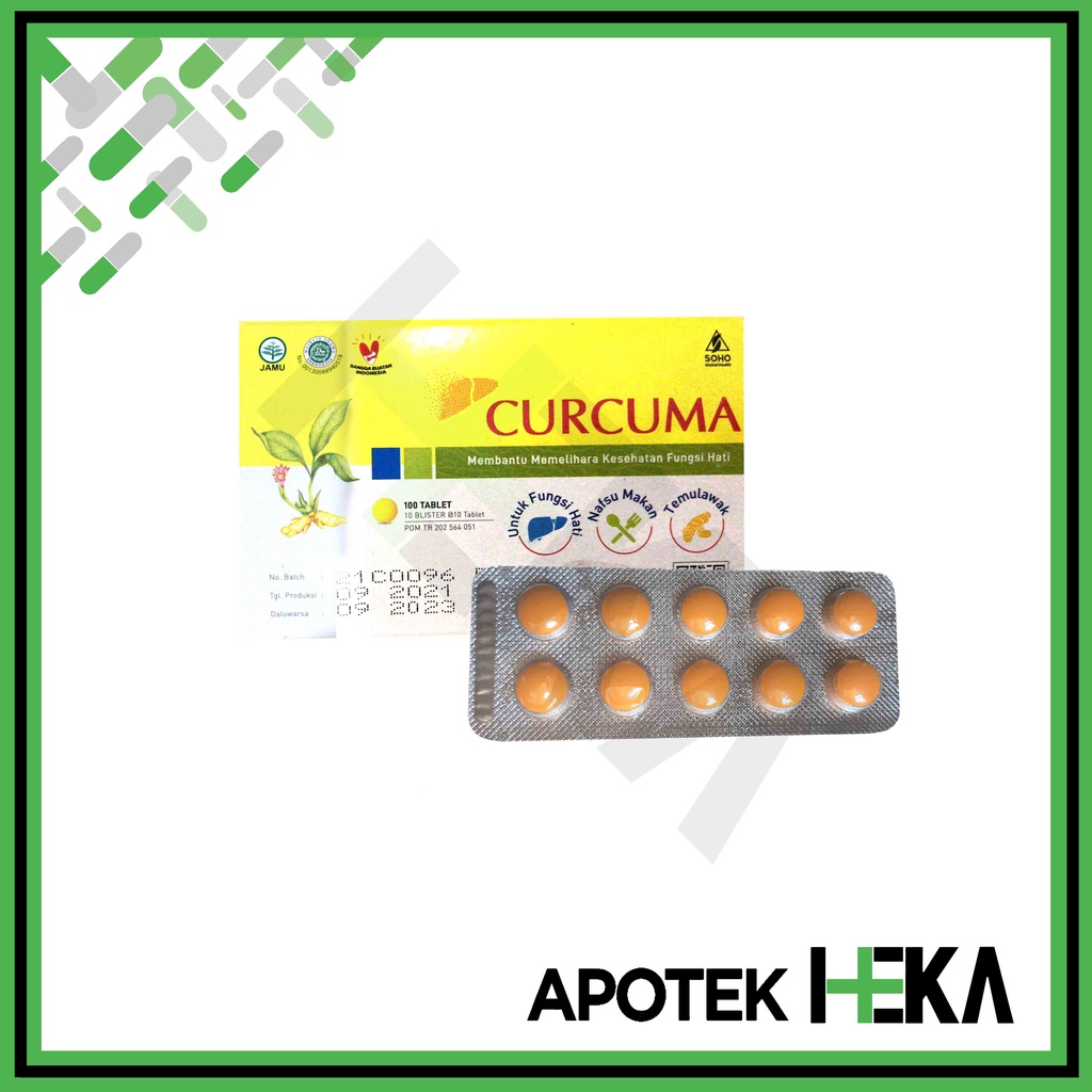 Curcuma 20 mg Tablet Box 10x10 - Memelihara Fungsi Hati (SEMARANG)