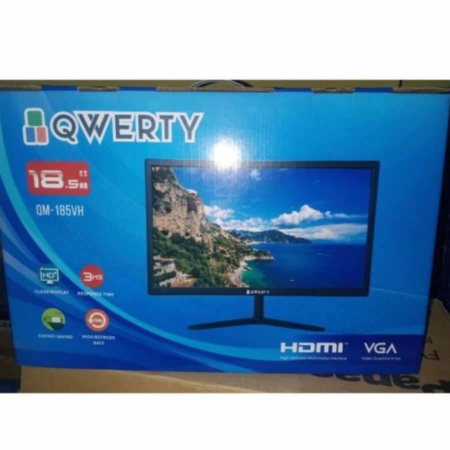 Monitor Qwerty 19 inch LED HD+ HDMI VGA ,Respon 3MS , 75 Hz Refresh