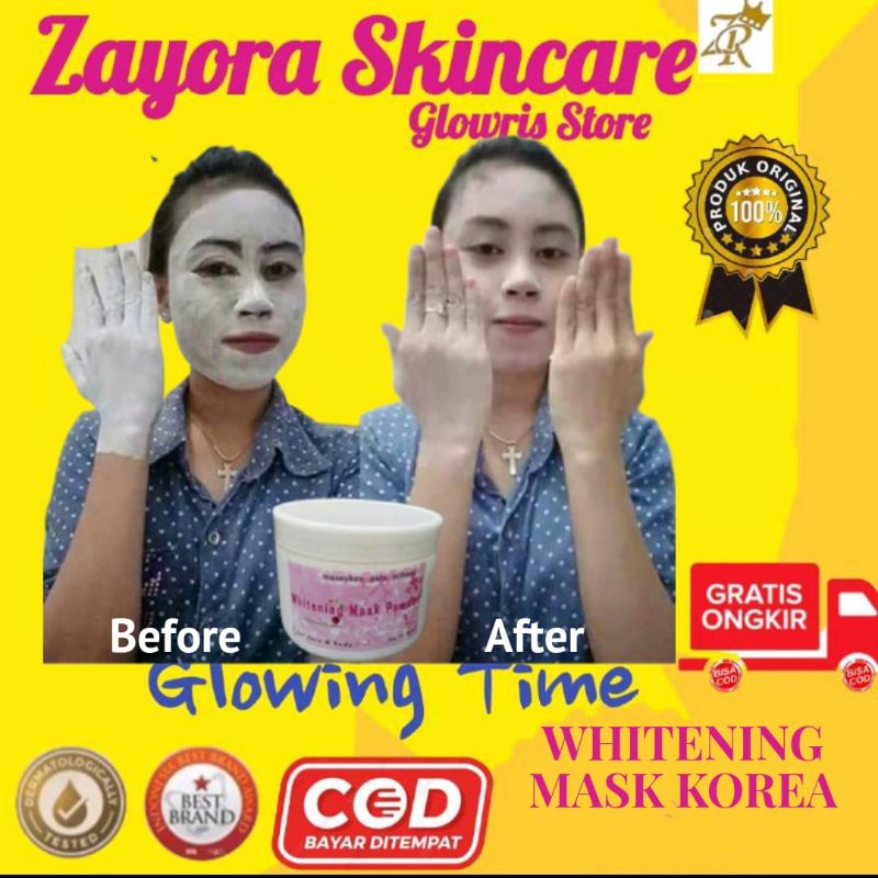 TERLARIS Masker Pemutih Badan / Tubuh Wajah / MaskerKorea Whitening Mask