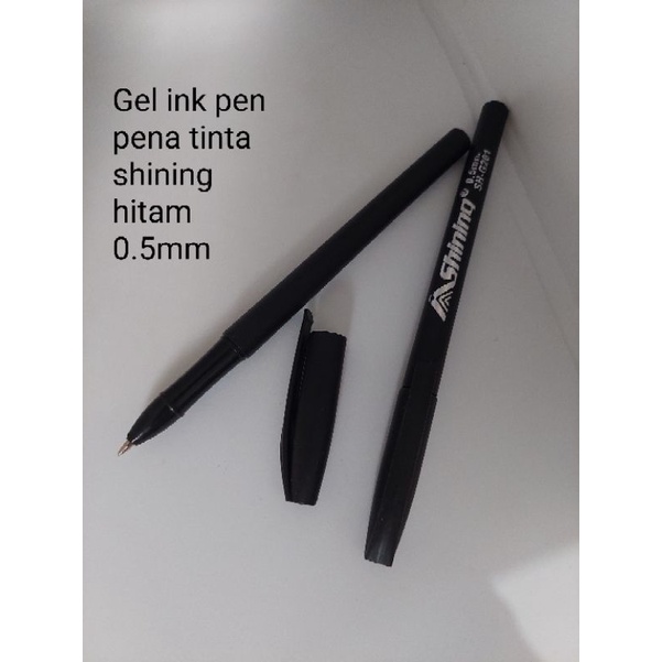 

Gel ink pen pena tinta 0.5mm hitam shining harga satuan