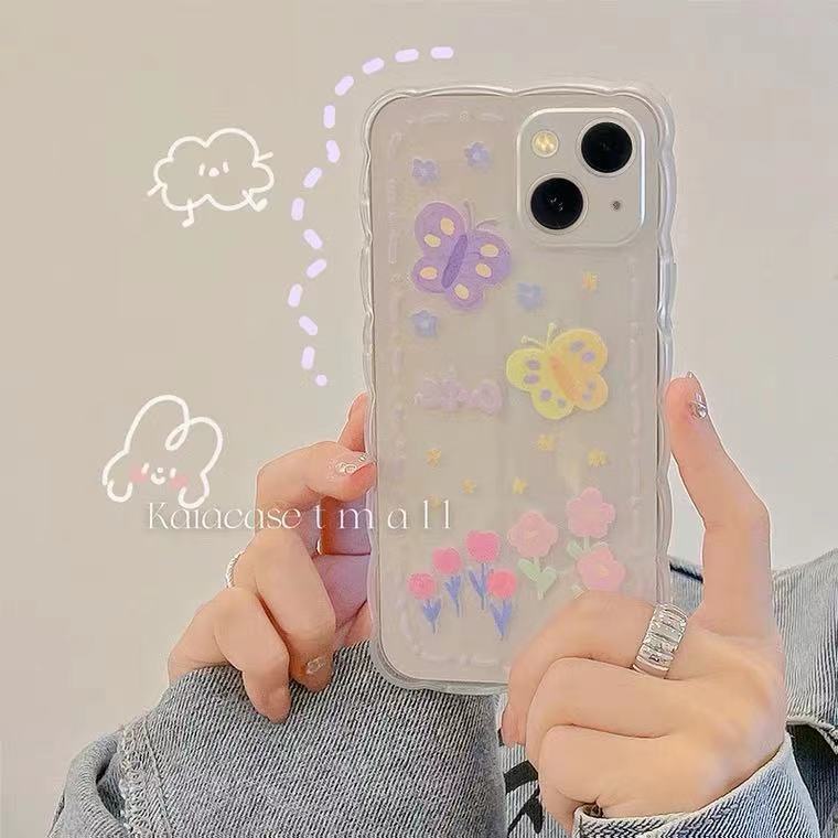 Case Desain Bunga Butterfly Untuk Iphone 13 Pro Max / 12 / 11 / XS / XR / X / 8 / 7 / 6 / 6s / Plus Se202020