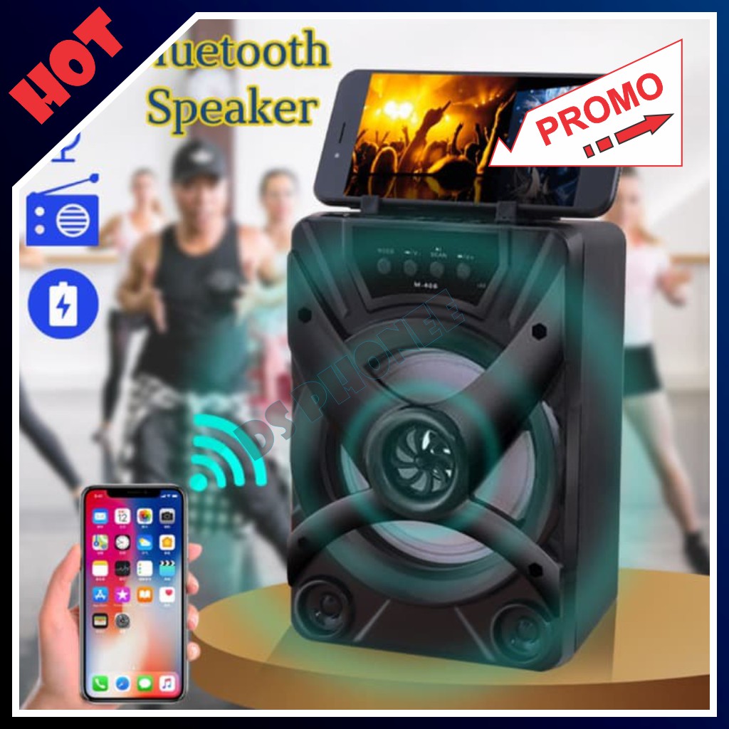 Spiker Speaker Bluetooth ELITE M408 Standing Portable Wireless USB TF-Card