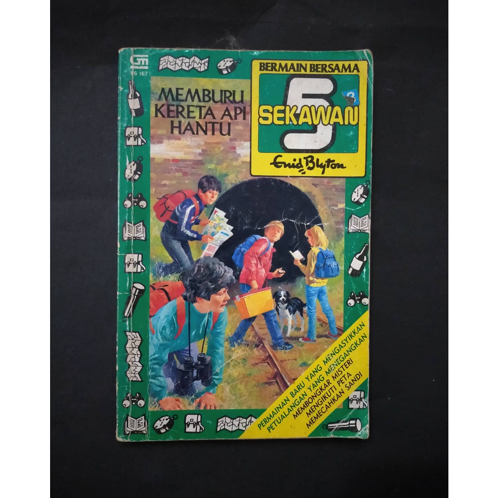 Buku Novel Bermain Bersama Lima Sekawan Memburu Kereta Api Hantu