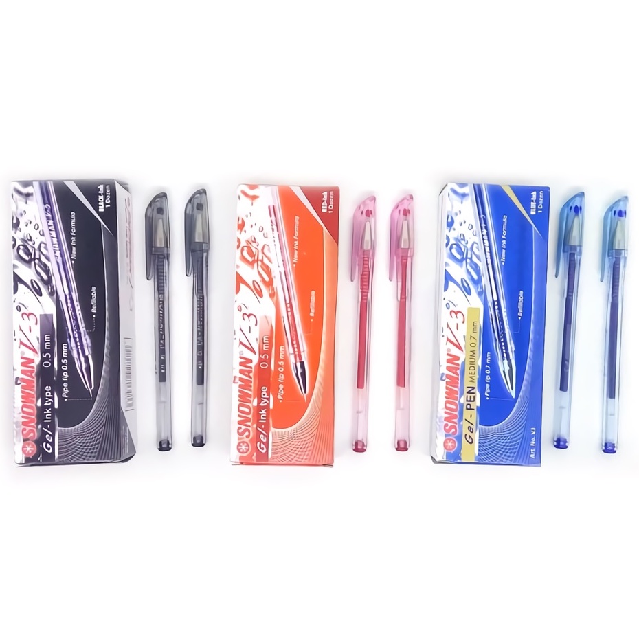 

Pulpen Gel SNOWMAN V-3 0.5 mm / Ballpoint Gel SNOWMAN V3 0.5mm