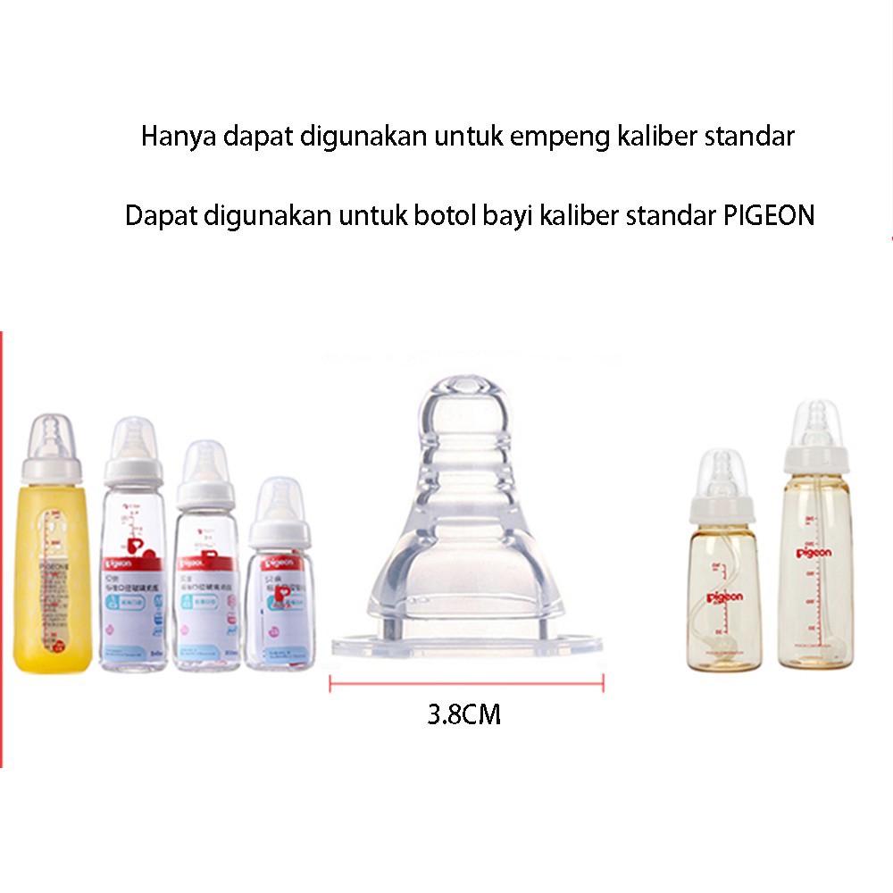MOMMYCARE Pigeon Silikon Dot Pengganti BPA FREE empeng bayi Slim Neck-3