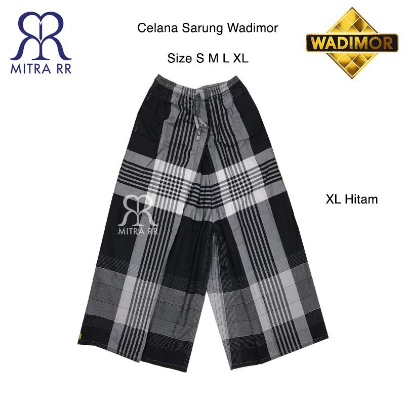 Celana Sarung Wadimor Motif Salur Kotak Kombinasi Sarcel Dewasa S M L XL