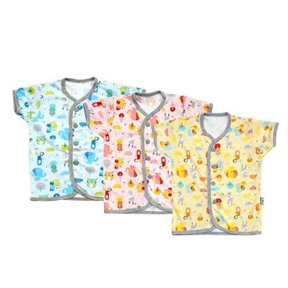  Libby  Baby  Baju  Pendek Sunset Girl 3pcs Piyama Bayi  