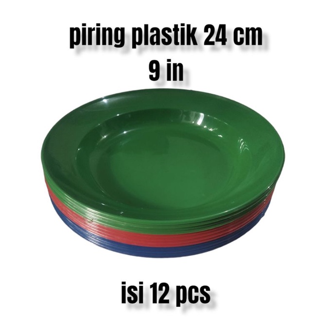piring plastik 9 inch per 1 lusin