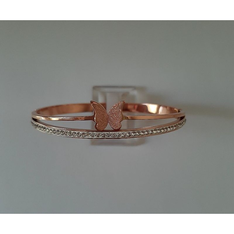 Gelang titanium wanita/Perhiasan-titanium wanita model-kupu-kupu