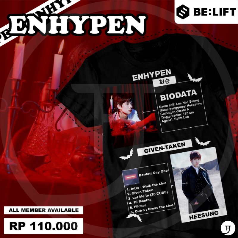 Kaos Desain ENHYPEN 'Heesung'