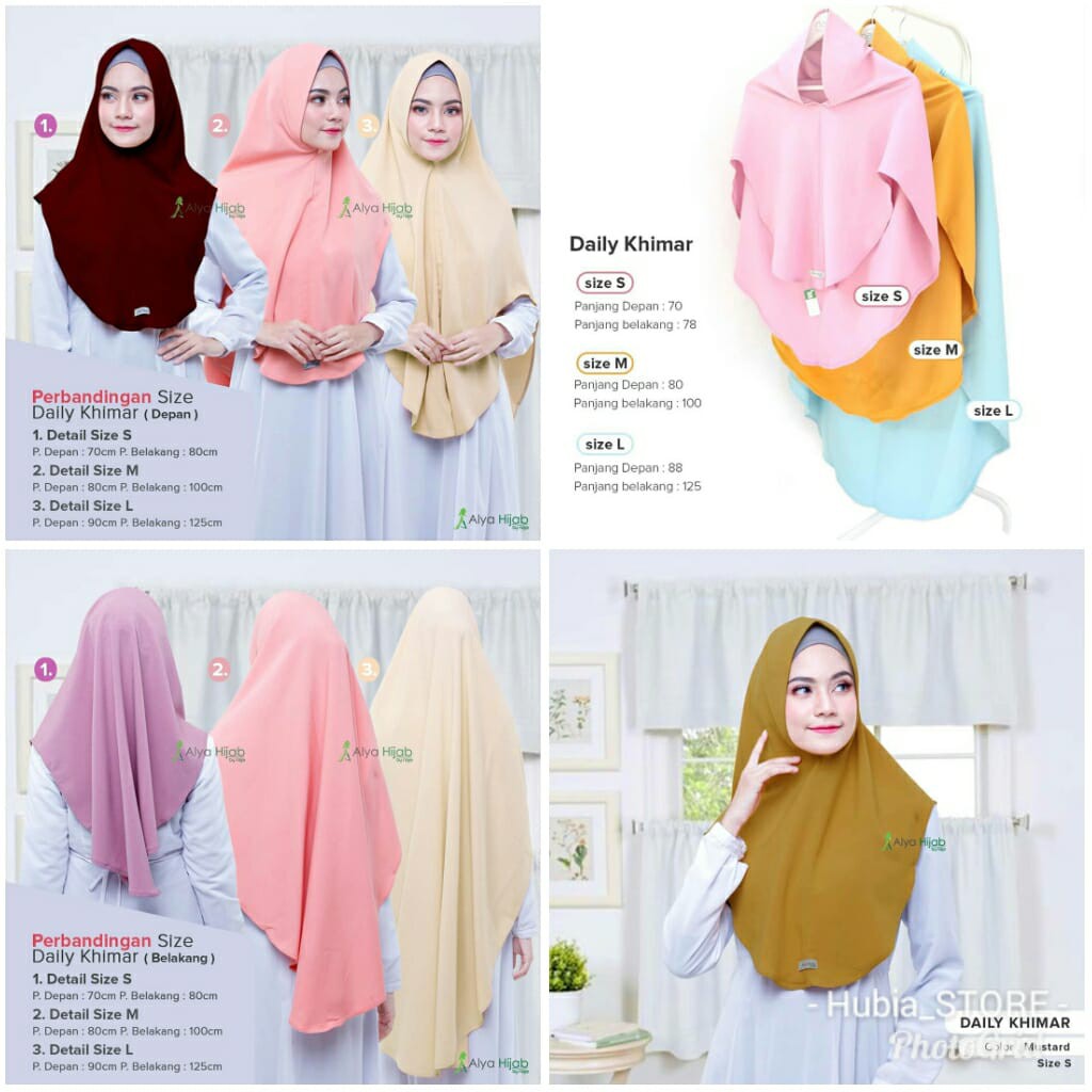 DAILY KHIMAR || Sahara Georgette Khimar Instant High Quality By Alya Hijab