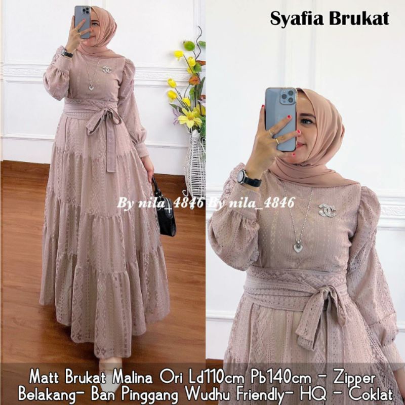Gamis Syafia Brukat
