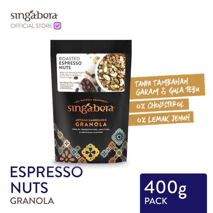 

Jual Singabera Granola / Roasted Espresso Nuts (Kopi & Kacang) - 400G