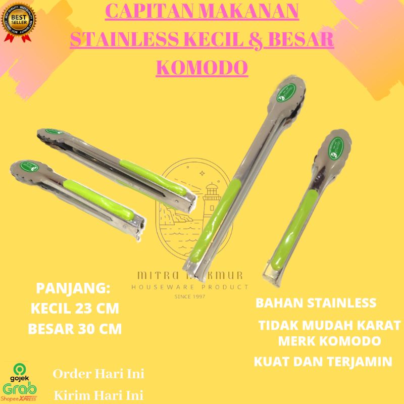 KOMODO - CAPITAN MAKANAN STAINLESS BESAR DAN KECIL