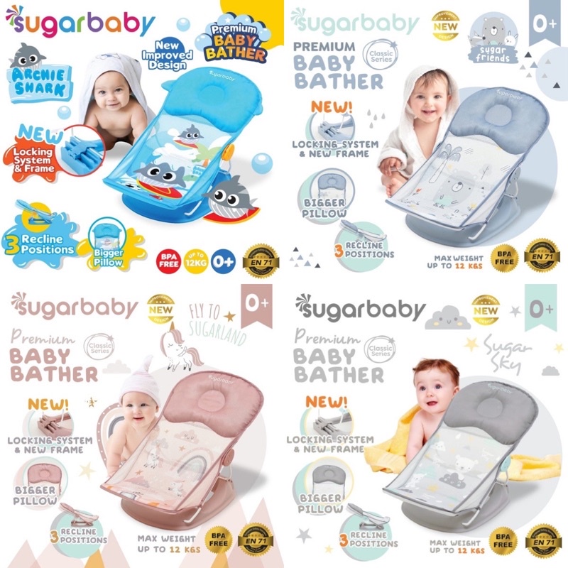 BABY BATHER SUGAR BABY - TEMPAT MANDI BAYI - BAK MANDI KURSI MANDI BAYI - BABY BATHER SUGARBABY