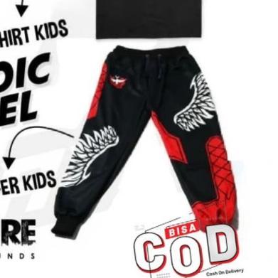 Setelan Baju Ffgaming Anak Dan Celana Enjel 5-14th |Baju Anak Angel Heroic