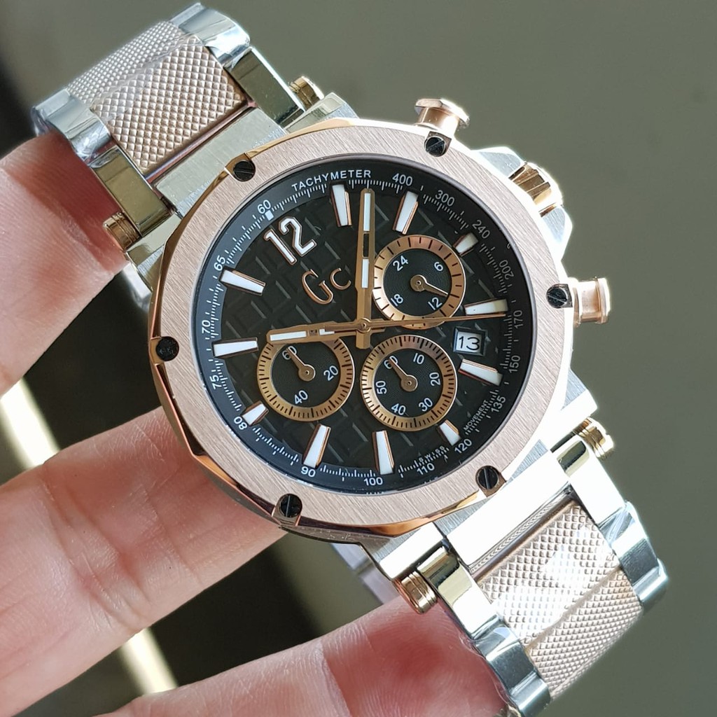 JAM TANGAN PRIA WANITA | RANTAI | KULIT | KARET | MURAH | PRIA ELEGANT gu3ss COLLECTION GC Y53005G2