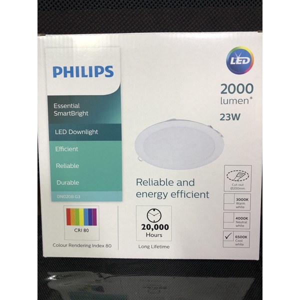 lampu downlight led panel Philips DN020B 23Watt cahaya putih