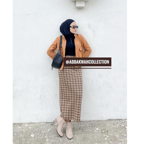 <D-OUI} <»} [COD] rok span tartan/rok korea style/rok span motif kotak terlaris/rok span termurah/ r