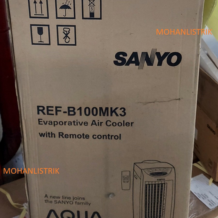 Air Cooler Sanyo Aqua Kipas AC REF-B100MK3 B 100 Kipas Angin AC Udara Dingin