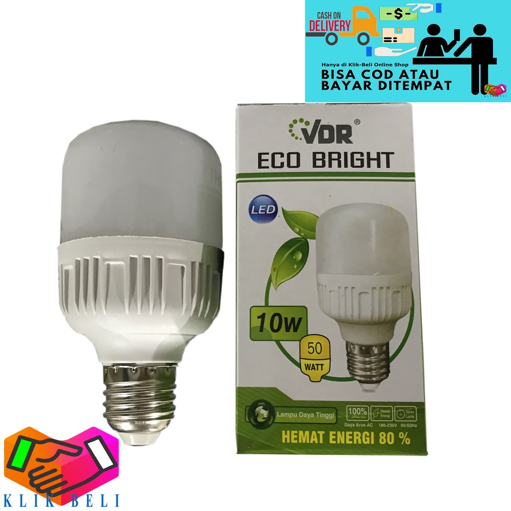 Lampu Bohlam Capsule VDR Bulb LED Kapsul 5w / 10w / 15w / 20w / 25w Eco Bright Putih