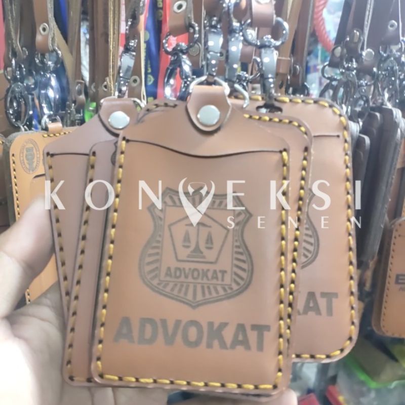 

gantungan kulit id card advokat kulit asli