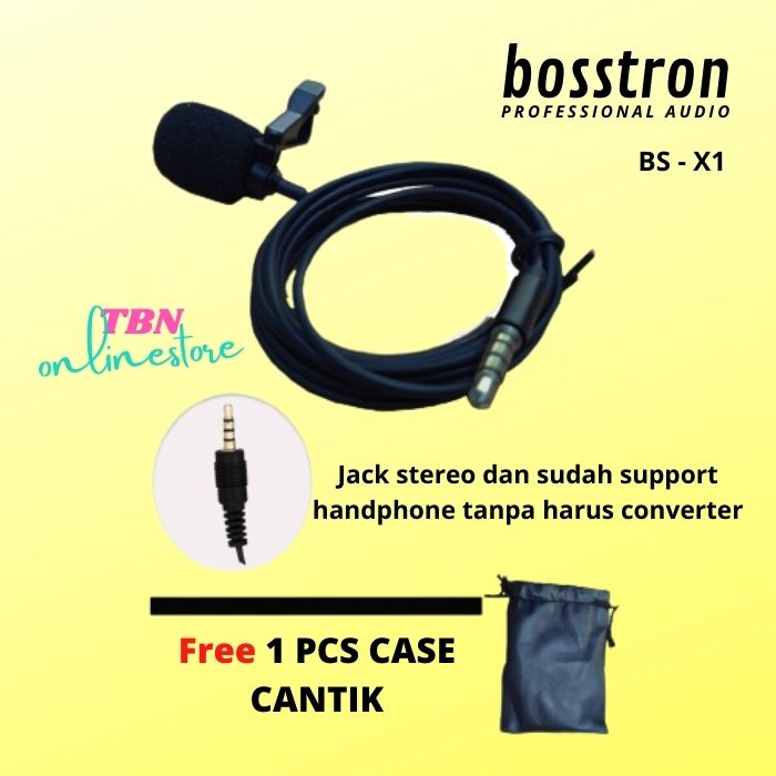 Mic Clip On Bosstron BS-X1 /MIc Lavalier /Mic Clip On HP Camera laptop