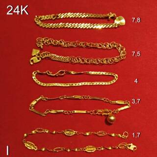 24K Gelang  rantai tangan emas  asli berbagai model  variasi 