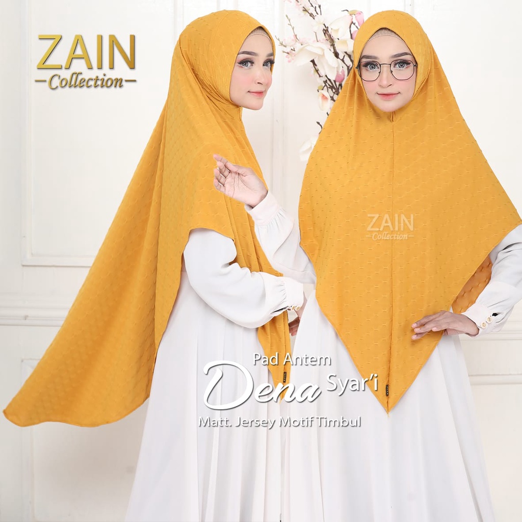 Jilbab Instan Bergo Dena Syari Ori Zain Collection-MUSTARD