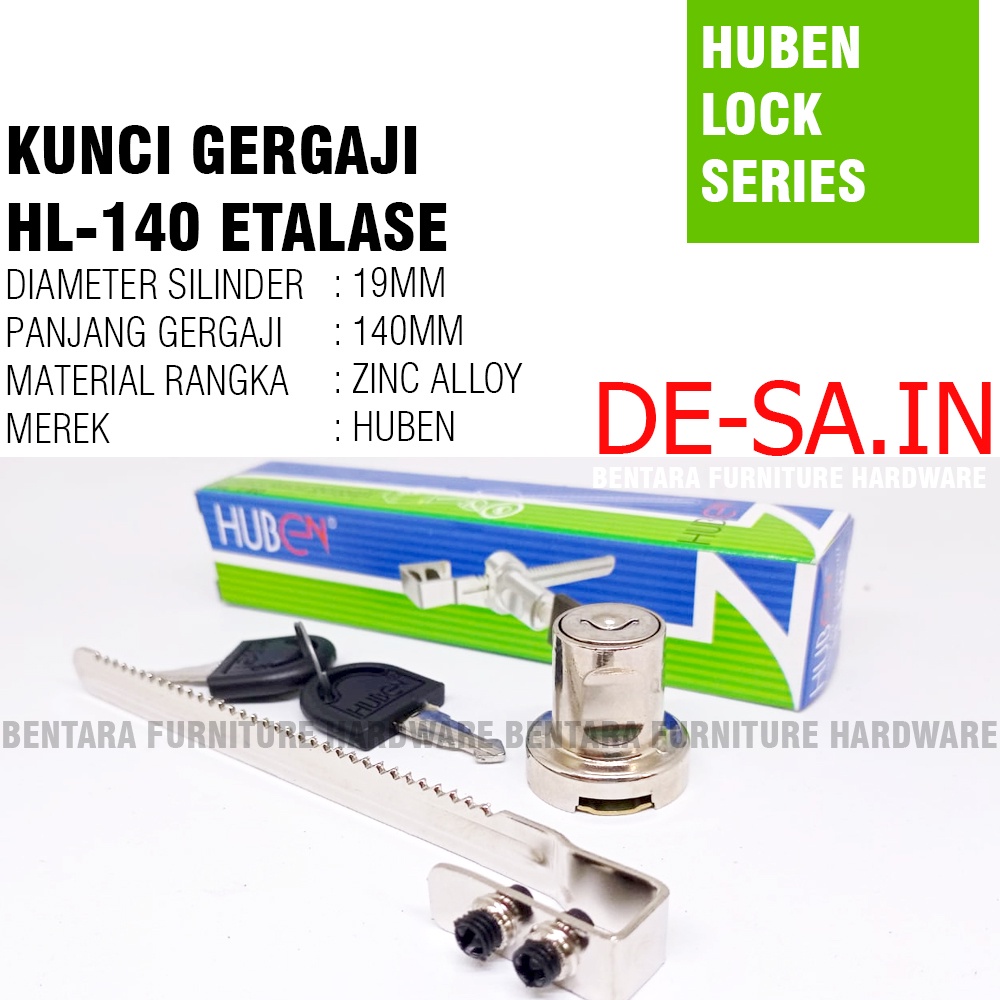 HUBEN KUNCI HL-140 140 MM (14 CM) - KUNCI HUBEN LOCK KUNCI GERGAJI KUNCI ETALASE KACA