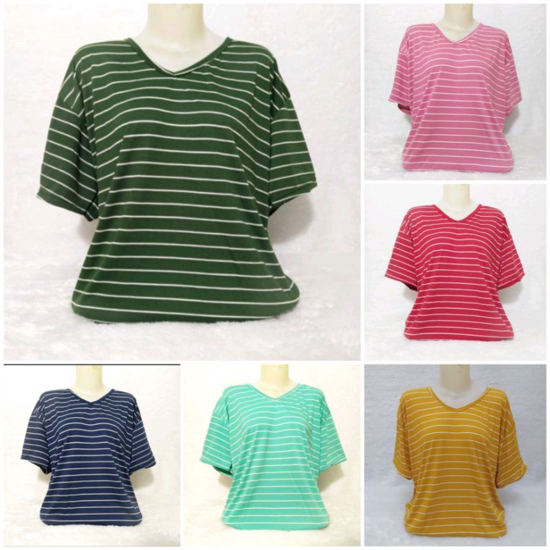 ATASAN / KAOS WINITA LENGAN PENDEK / V NECK JUMBO SIZE LD120cm