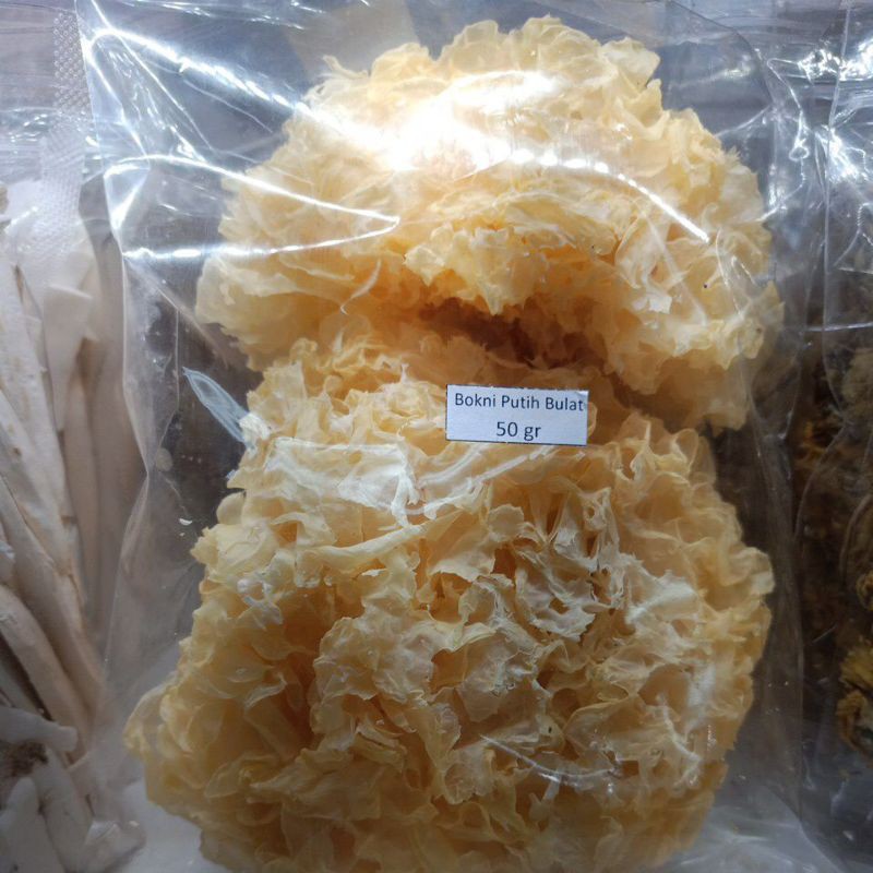 

[Herbal] 50gr Bokni Putih / Jamur Salju/Jamur es Putih untuk Sup
