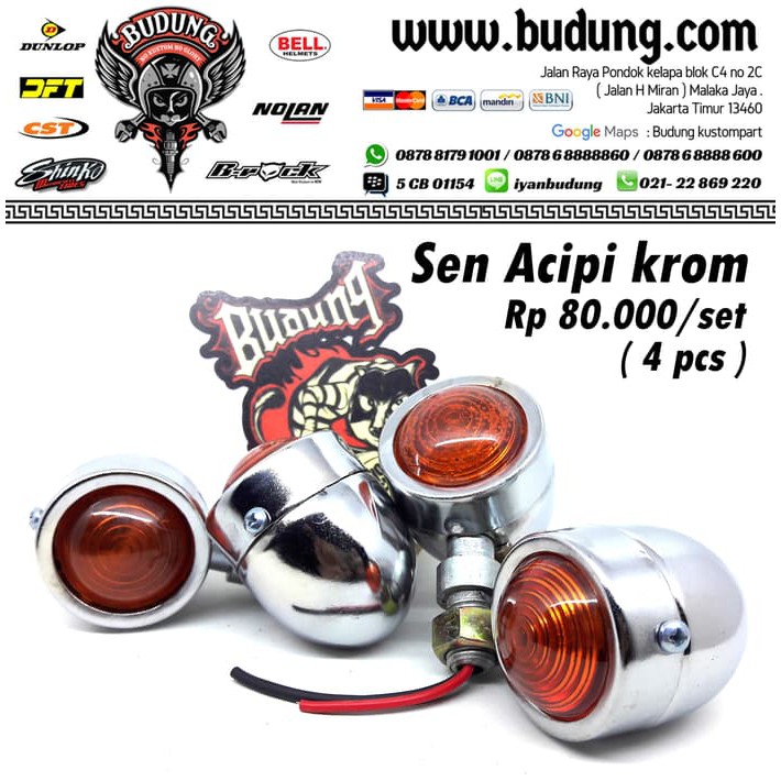 Promo Lampu sein acipi kecil krom